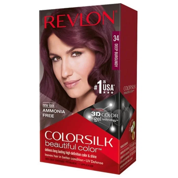 Revlon Colorsilk Teinture permanente pour cheveux 34 Burgundy 130 ml Revlon Colorsilk Teinture permanente pour cheveux 34 Burgundy 130 ml